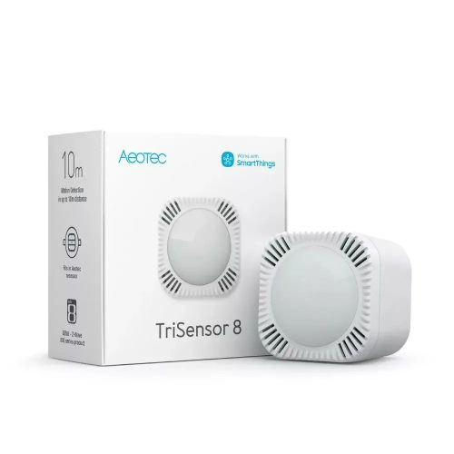 Aeotec TriSensor 8 - 3 az 1-ben érzékelő: (hőmérő + mozgás és fényintenzitás), Z-Wave 800 sorozat (ZWA045-C)