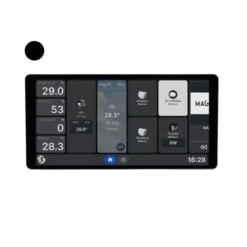 Shelly Wall Display X2i – fali vezérlőpanel és villanykapcsoló, Wi-Fi, Bluetooth, fekete