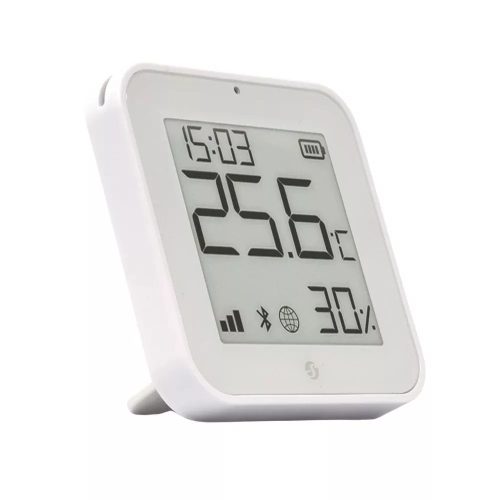 Shelly BLU H&T Display ZB okos hőmérséklet-, páratartalom- és fénymérő kijelző (Zigbee)