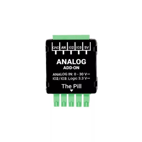 Shelly Analog 0-30 V Add-on – Kiegészítő csatlakozó a The Pill by Shelly többcélú bemeneti modulhoz