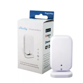   Shelly Presence Gen4 – mmWave jelenlét és fény szenzor, Zigbee, Wi-Fi, Bluetooth, Matter, fehér