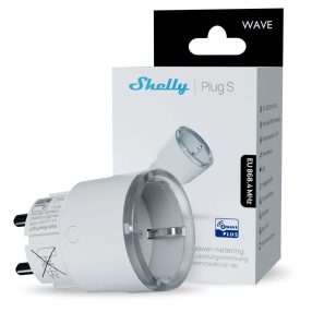 Shelly Wave Plug S, fogyasztásmérős okoskonnektor, Z-Wave