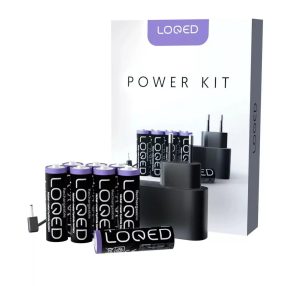   Shelly LOQED Power Kit – töltő adapter, 8*AA Ni-MH akkumulátorral