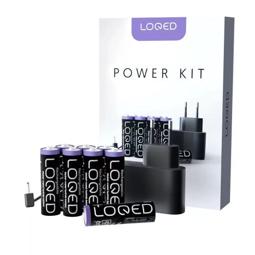 Shelly LOQED Power Kit – töltő adapter, 8*AA Ni-MH akkumulátorral