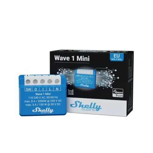 Shelly Qubino Wave 1 MINI egy áramkörös okosrelé, Z-Wave