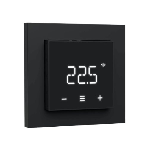 Heatit WiFi7 okos szobatermosztát – Wi-Fi + Bluetooth, érintőkijelző, fekete