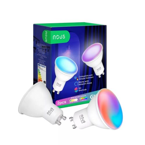 Nous P8 okos Tuya Wi-Fi RGB izzó (GU10 foglalat), Matter kompatibilis (2 db)