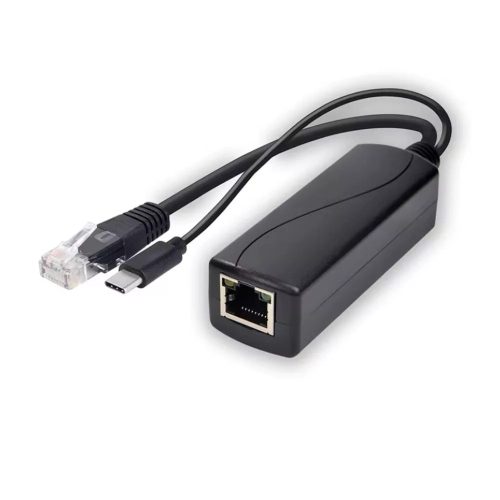 SMLIGHT PoE splitter 100Mb –  PoE táp elosztó, Ethernet + USB-C/DC