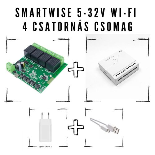 Smartwise 5-32V Wi-Fi 4 csatornás csomag