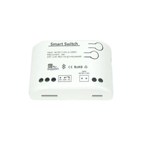 SmartWise 5V-32V egy áramkörös, Wi-Fi+Bluetooth NO/NC okosrelé + védőtok