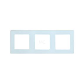   SmartWise fehér 3-as üveg előlapos sorolókeret, S1W WiFi-s sorolható okos konnektor aljzathoz