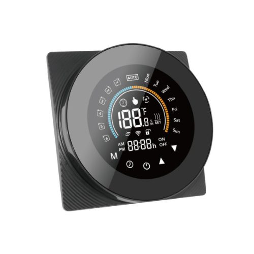 SmartWise WiFi-s okos termosztát, COLOR ‘C’ típus (feszültségmentes kapcsolás), fekete