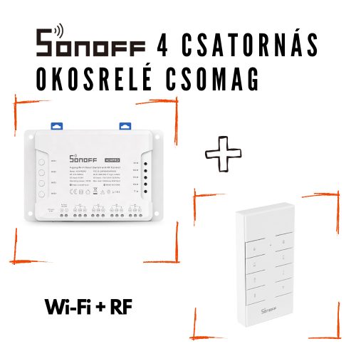 Sonoff 4 Csatornás Okosrelé Csomag