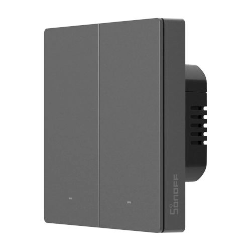 Sonoff SwitchMan M5 – 2 áramkörös villanykapcsoló, Wi-Fi, Matter, (ÚJ) szürke (M5-2C-86M)