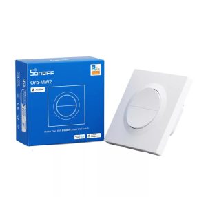   SONOFF Orb-MW2 2-Gang Matter Over WiFi Smart Wall Switch – két áramkörös mini relémodul + kapcsoló, Wi-Fi, Matter, fehér (MINI-2GS-E)