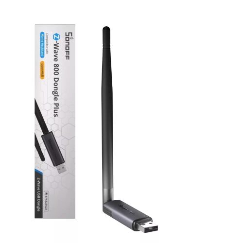 SONOFF Z-Wave 800 Dongle Plus – Z-Wave USB vezérlő. LR, szürke (Dongle-PZG23)