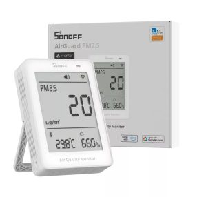   SONOFF AirGuard PM2.5/PM10 – SAWF-07P levegőminőség -érzékelő, Matter, Wi-Fi, fehér