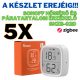 5 darab Sonoff Zigbee (SNZB-02D) hőmérő és páratartalom érzékelő, LCD kijelzővel 