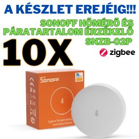   10 darab Sonoff Zigbee (SNZB-02P) hőmérő és páratartalom érzékelő mini vezetéknélküli szenzor