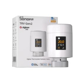   Sonoff TRV Gen2 – termosztatikus radiátorszelep, IPS kijelzővel, Zigbee, Bluetooth, fehér (TRV-ZBT)