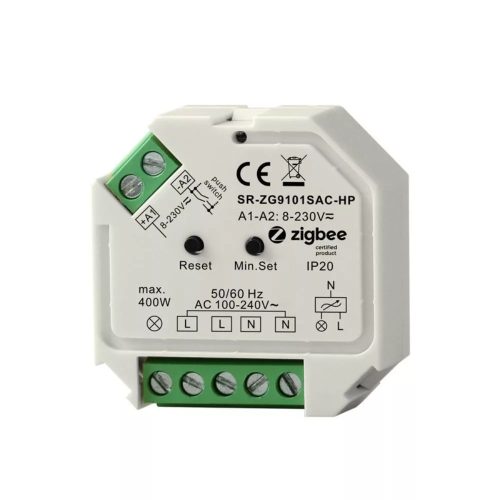 Sunricher Zigbee retrofit dimmer (fényerőszabályzó) modul 230V AC, 400W (SR-ZG9101SAC-HP)