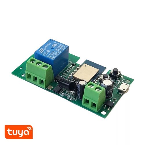 TuyaSmart 1CH 5V-32V AC/DC – egy áramkörös, Wi-Fi, RF, NO/NC okosrelé